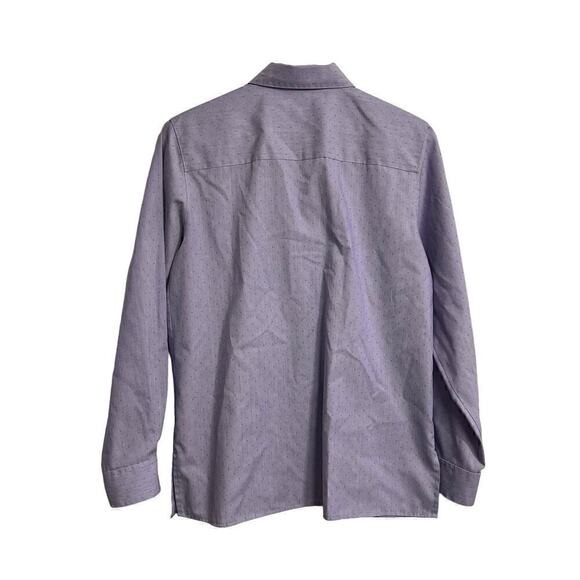 Foxcroft Women's Wrinkle Free Long Sleeve Button Up Shirt Lavender Size 8 - Picture 2 of 3